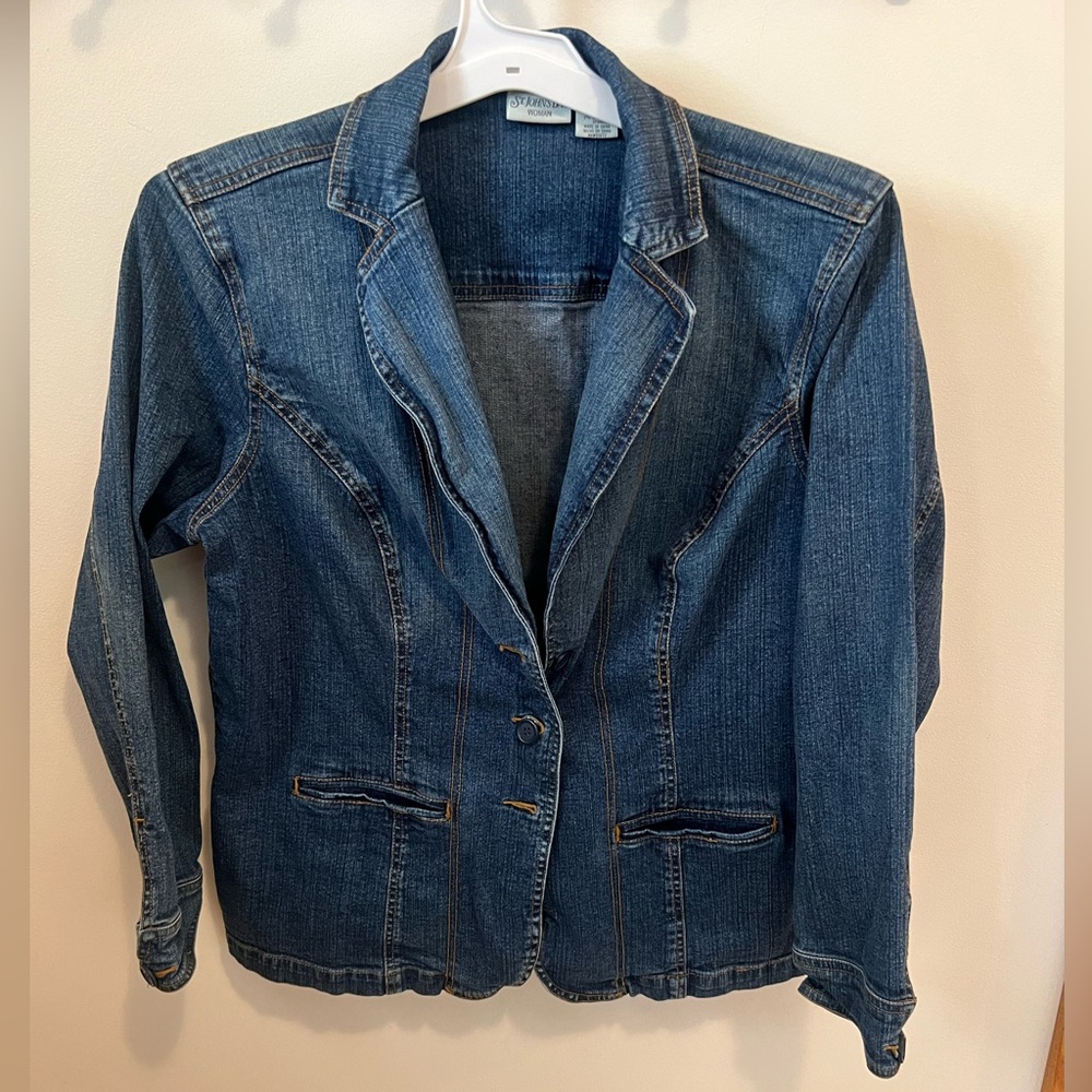 Womens St.Johns Bay Stretch Size L Jean Type Of Jacket " BEAUTIFUL JACKET "